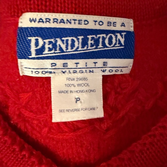 Vintage‎ Pendleton Boiled Red Wool Jacket Petite Small Embroidery Ornate Buttons - Picture 3 of 12